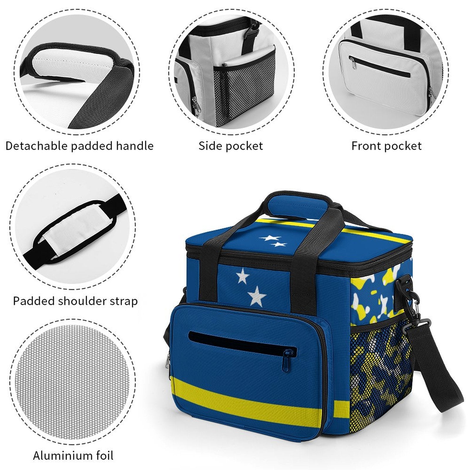Curacao Flag Insulated Cooler Bag