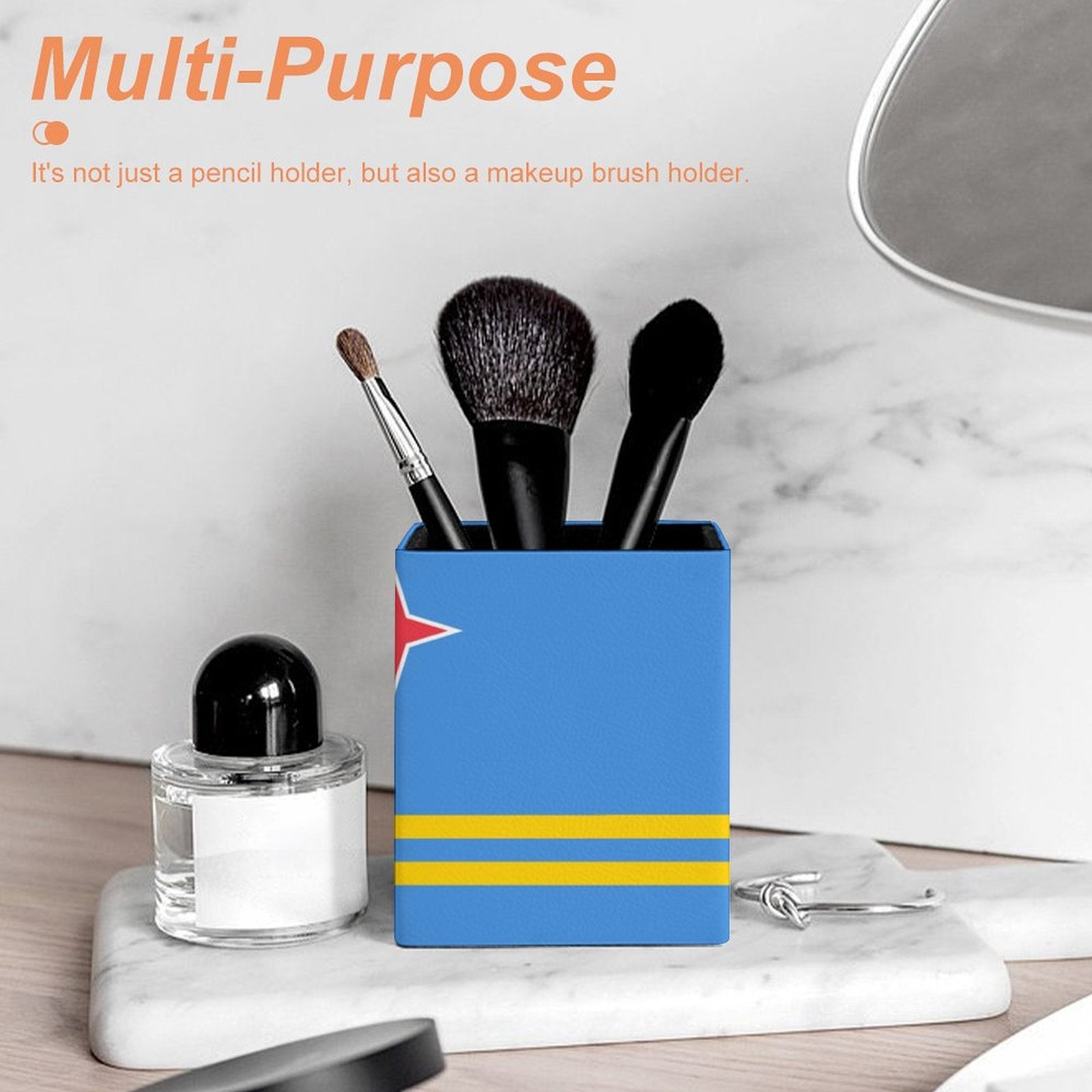 Aruba Flag Square Pen Holder