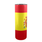 Spain Flag 20oz Tall Skinny Tumbler with Lid and Straw