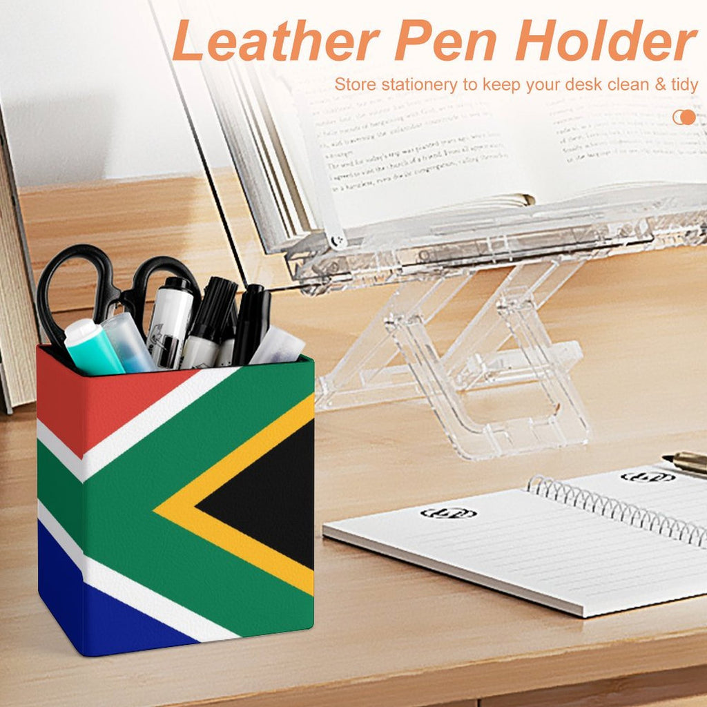 South Africa Flag Square Pen Holder