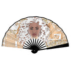 Nubian Girl (White) Double-Sided Custom Folding Fan