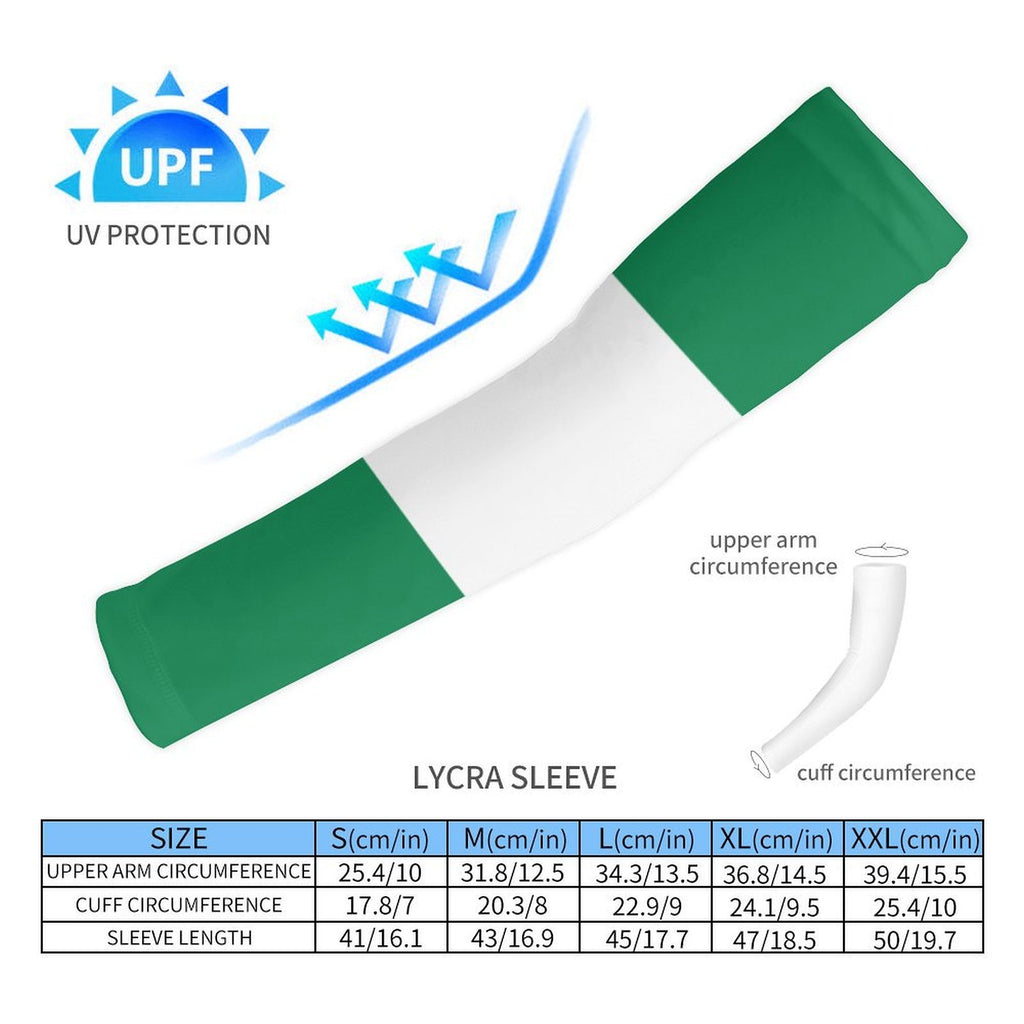 Nigeria Flag Cooling Compression Arm Sleeves