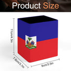 Haiti Flag Square Pen Holder