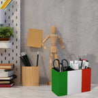 Italy Flag Leather Pen Holder