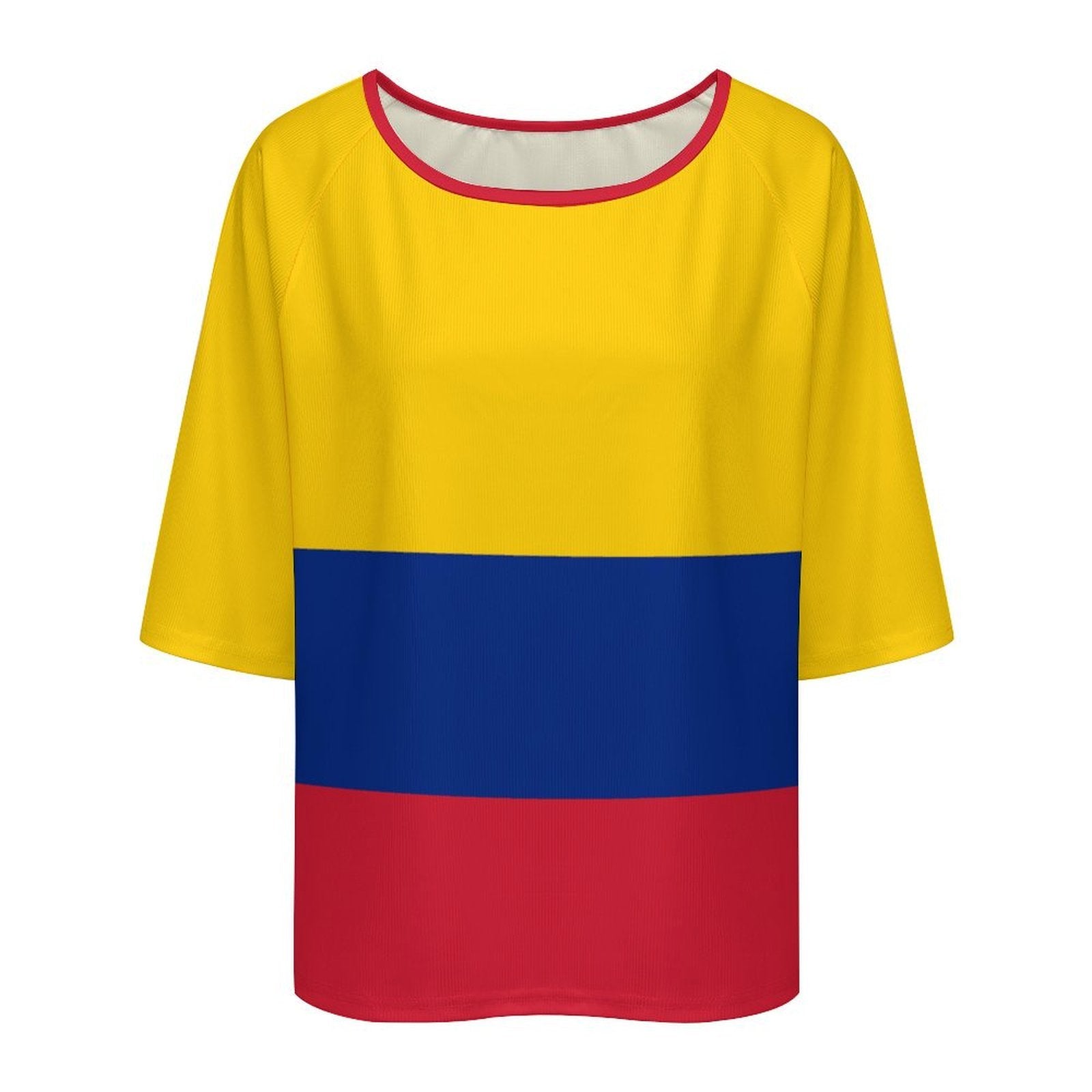 Columbia Flag Women’s Loose Half-Sleeve Boat Neck T-Shirt