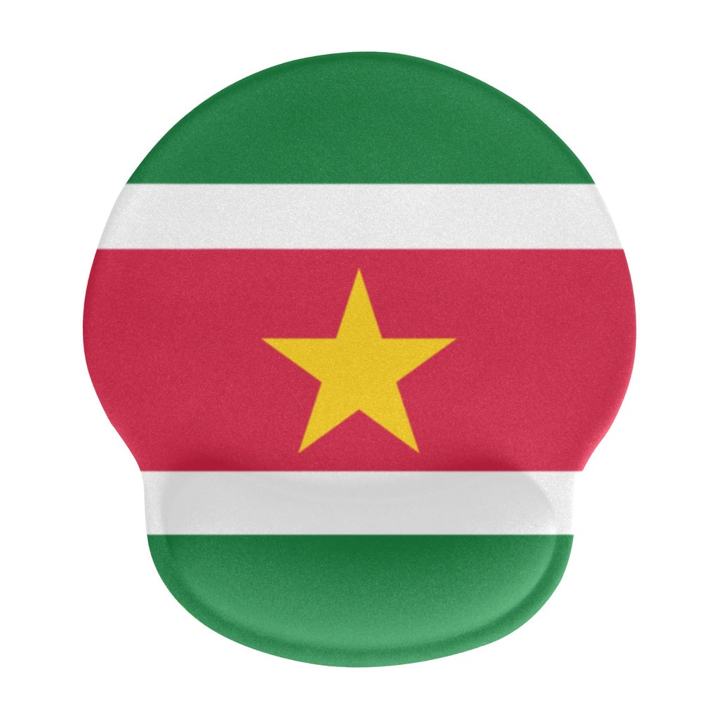 Suriname Flag Mouse Pad with Wrist Rest Support