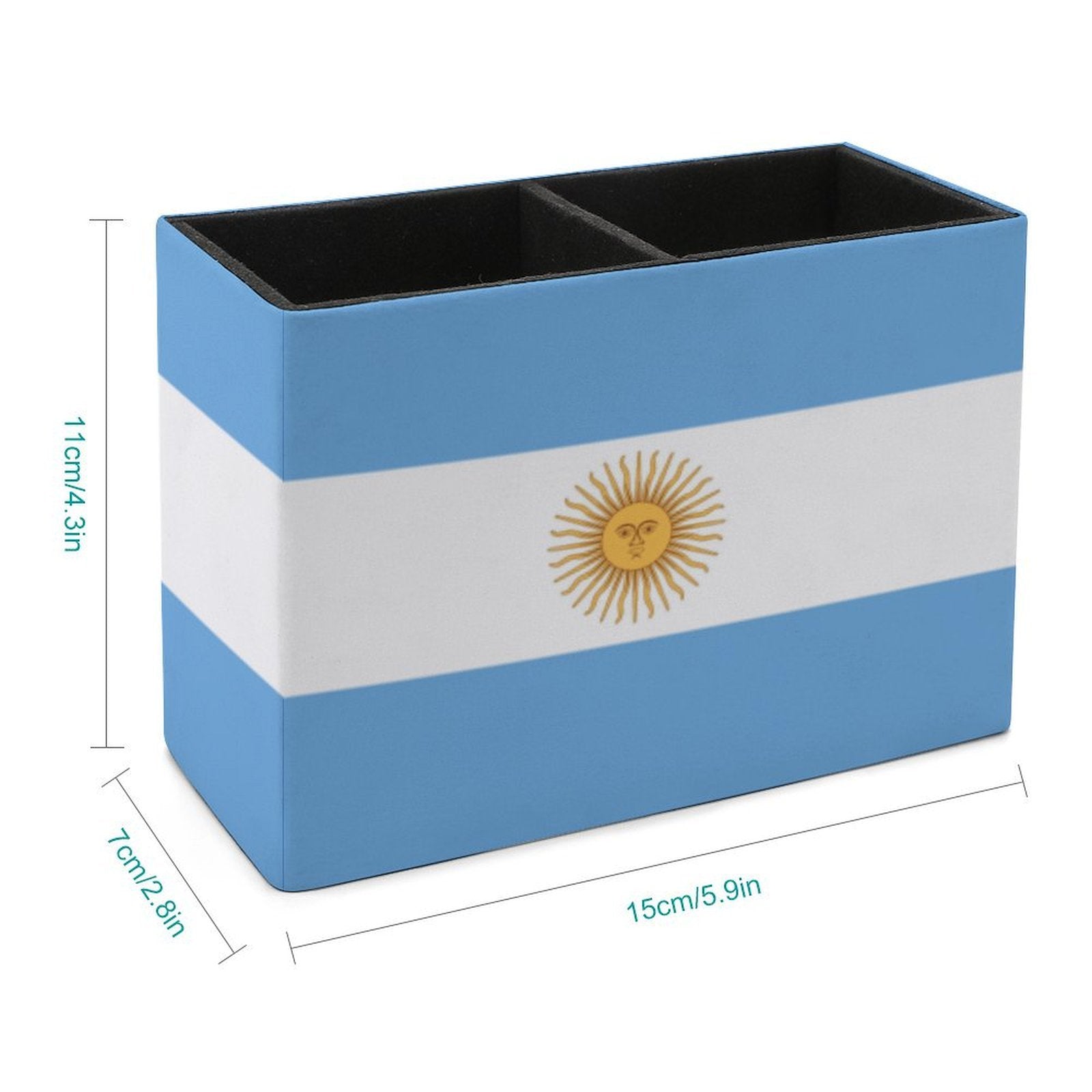 Argentina Flag Leather Pen Holder