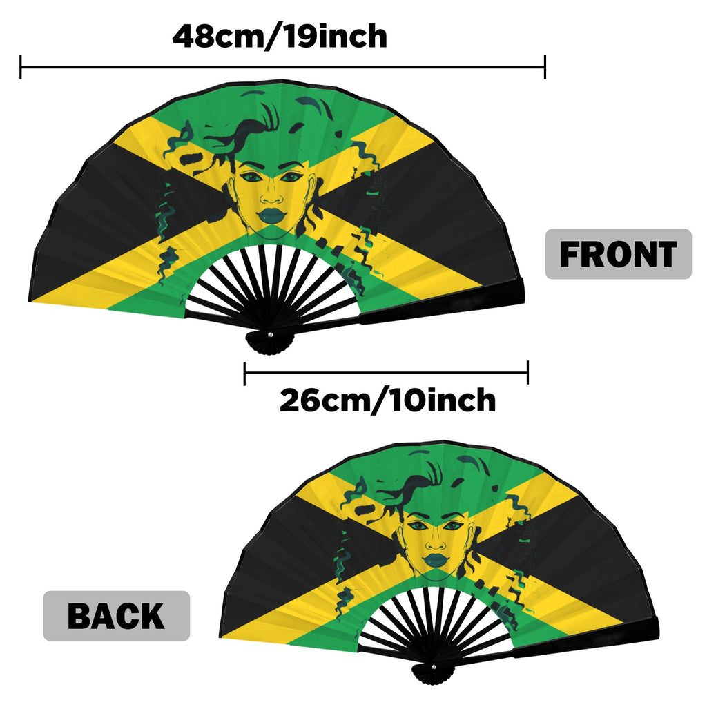 Janaican Girl Double-Sided Custom Folding Fan
