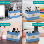 Argentina Flag Leather Pen Holder