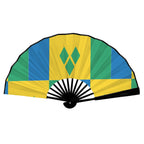 St Vincent Flag Double-Sided Custom Folding Fan