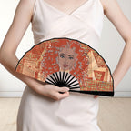 Nubian Girl (Red-Rust) Double-Sided Custom Folding Fan