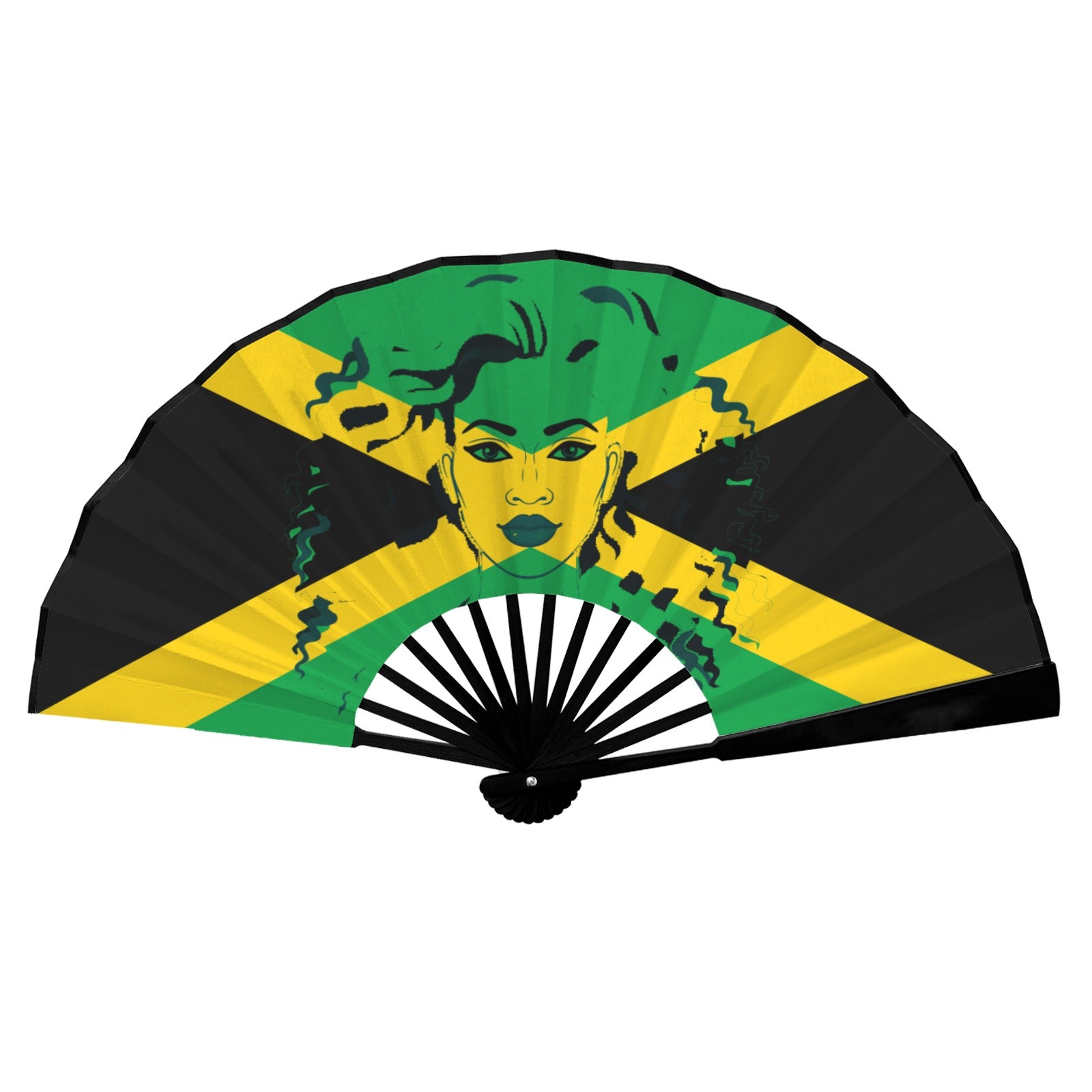 Janaican Girl Double-Sided Custom Folding Fan