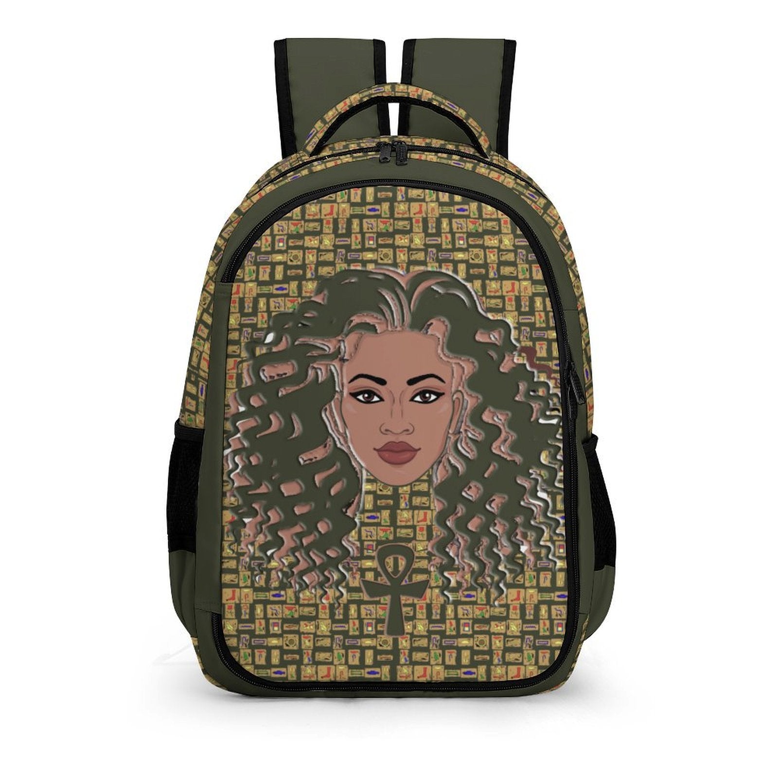 Nubian Girl Casual Backpack (Olive) (6Colors Available)