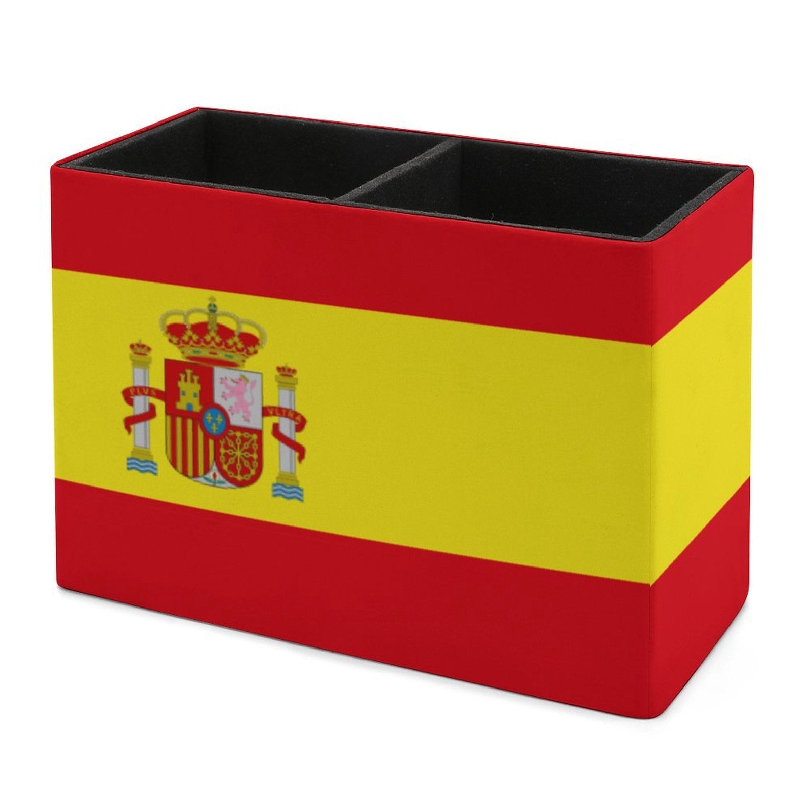 Spain Flag Leather Pen Holder
