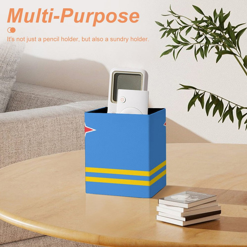 Aruba Flag Square Pen Holder