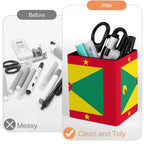 Grenada Flag Square Pen Holder