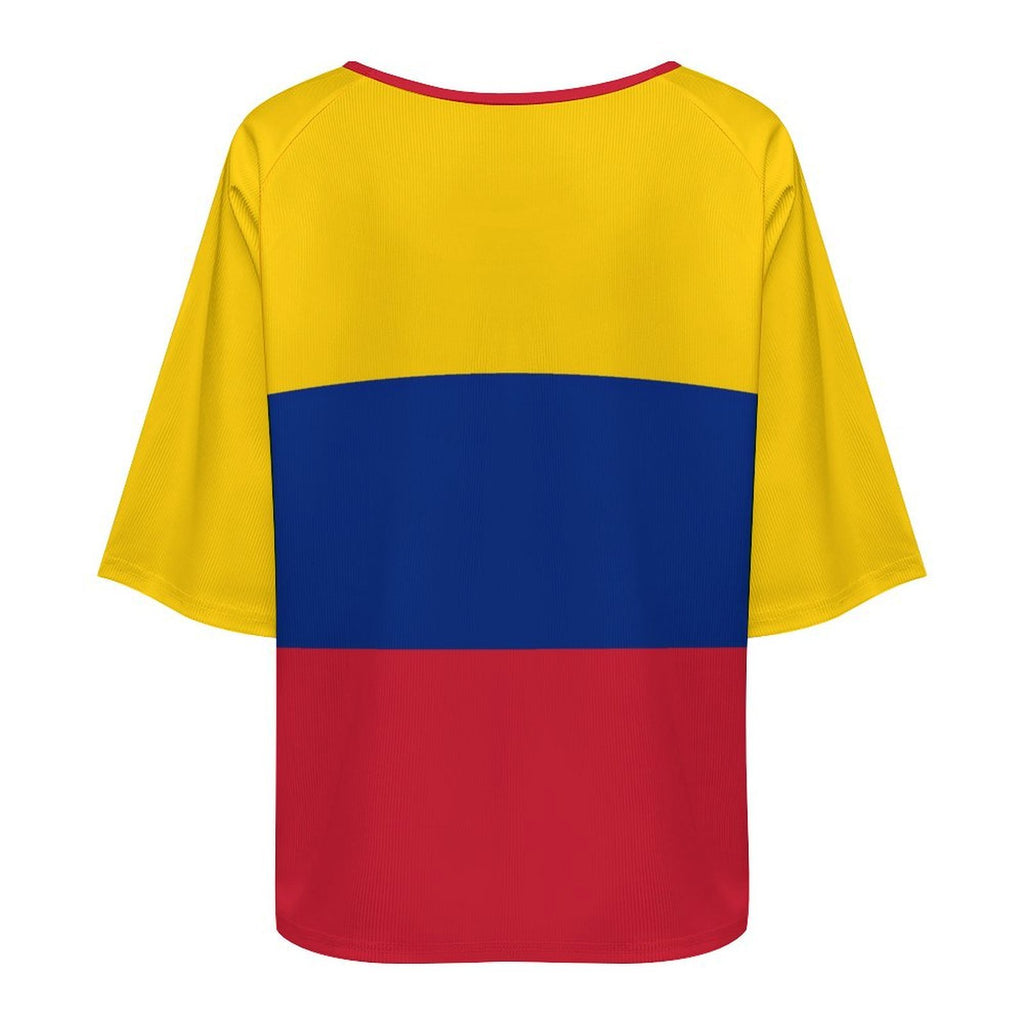 Venezuela Flag Women’s Loose Half-Sleeve Boat Neck T-Shirt
