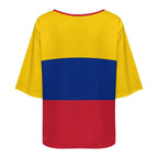 Venezuela Flag Women’s Loose Half-Sleeve Boat Neck T-Shirt