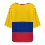 Columbia Flag Women’s Loose Half-Sleeve Boat Neck T-Shirt