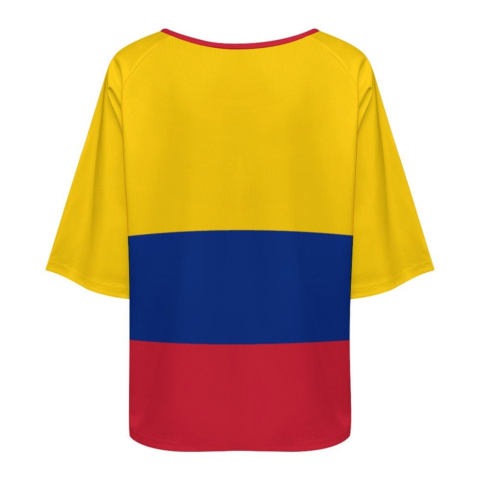 Columbia Flag Women’s Loose Half-Sleeve Boat Neck T-Shirt