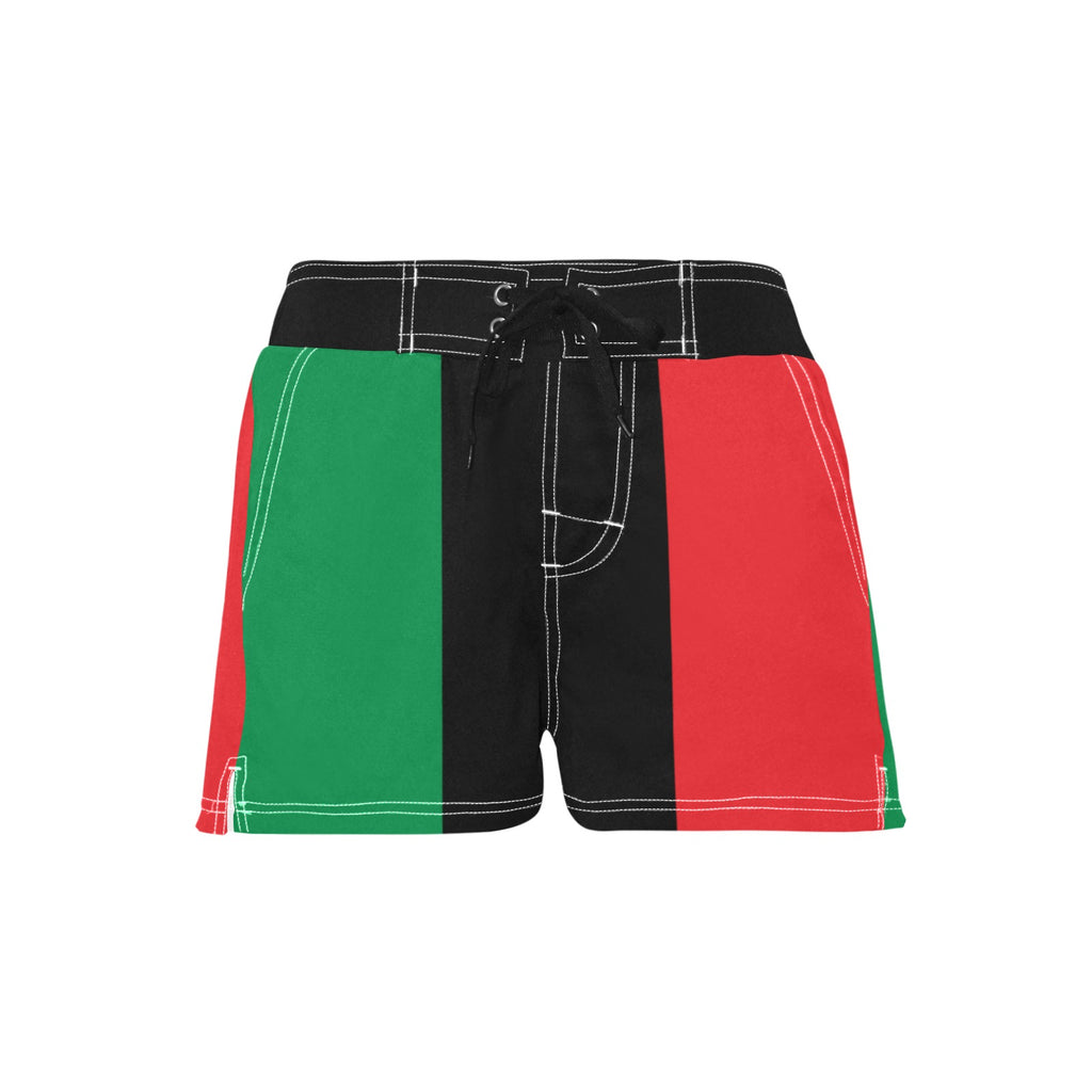 Pan African Flag Women's Casual Board Shorts