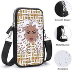 Nubian Girl (White) Mobile Phone Purse