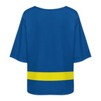 Curacao Flag Women’s Loose Half-Sleeve Boat Neck T-Shirt