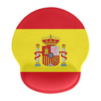 Spain Flag Mouse Pad with Wrist Rest Support