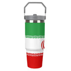 Iran Flag 30oz Tumbler with Top Handle