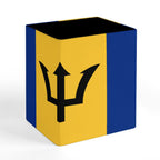 Barbados Flag Square Pen Holder