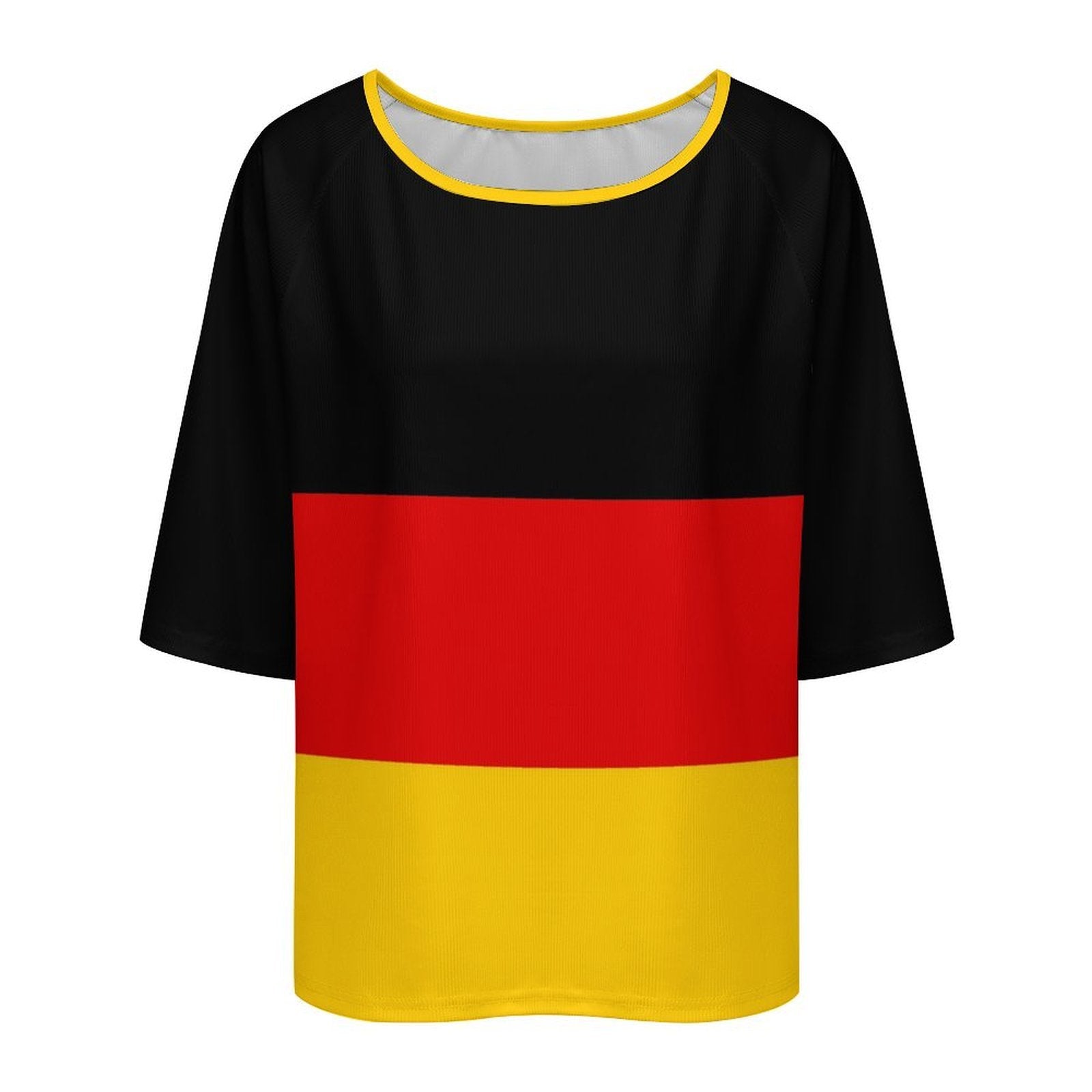 Germany Flag Women’s Loose Half-Sleeve Boat Neck T-Shirt
