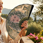 Nubian Girl (Olive) Double-Sided Custom Folding Fan