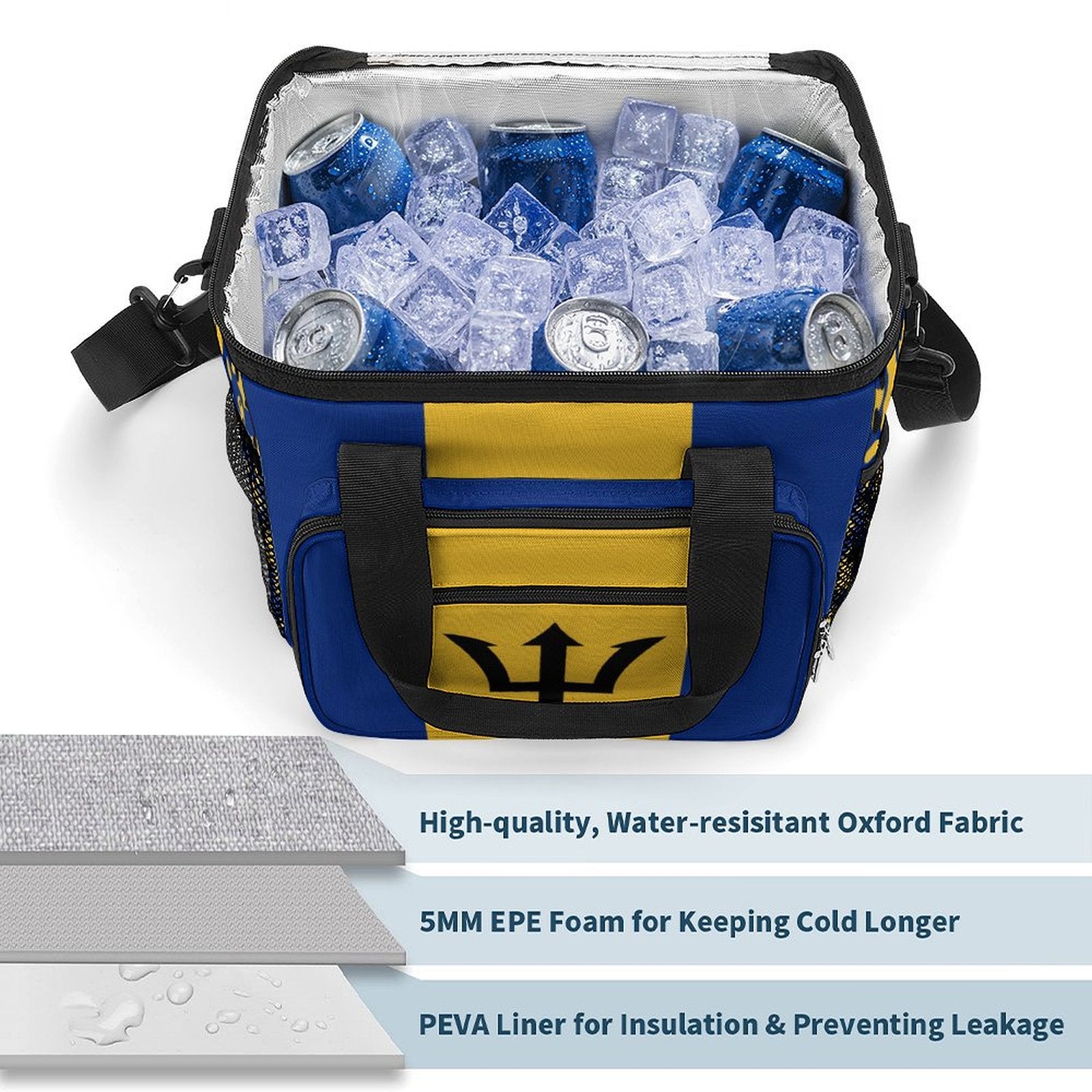 Barbados Flag Insulated Cooler Bag