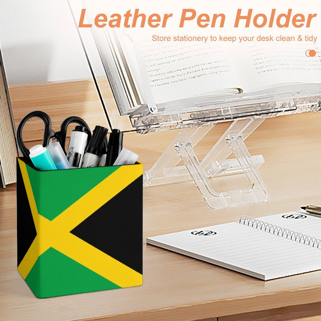 Jamaica Flag Square Pen Holder