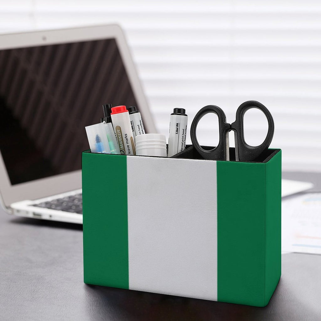 Nigeria Flag Leather Pen Holder