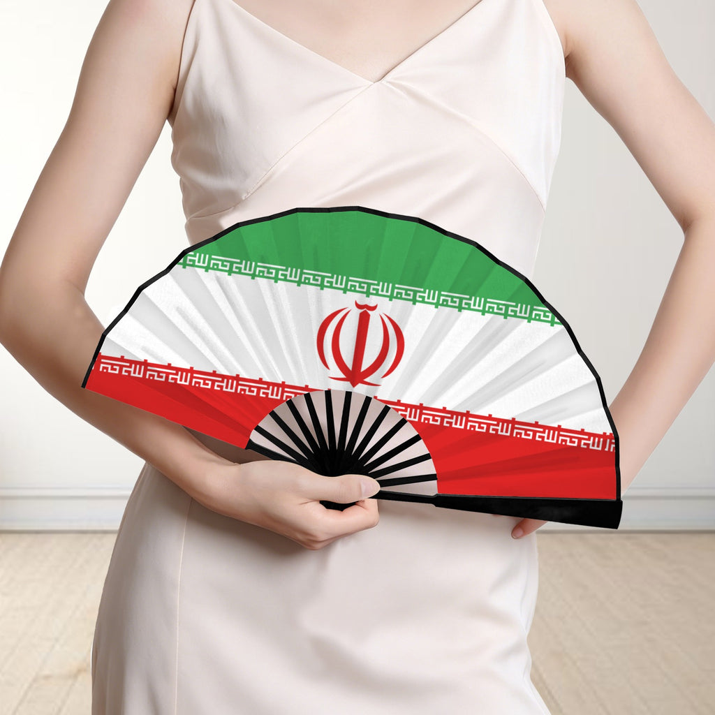 Iran Flag Double-Sided Folding Fan