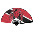 Trini Girl Double-Sided Custom Folding Fan