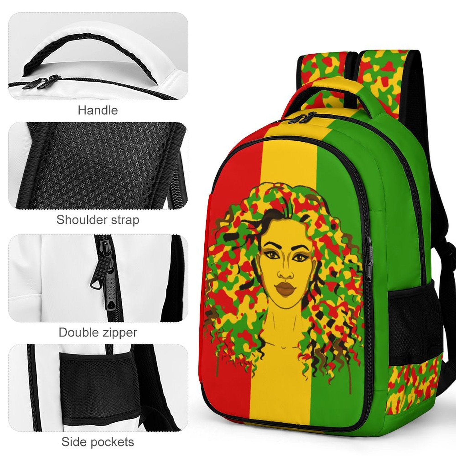 Rastafarian Girl Casual Backpack