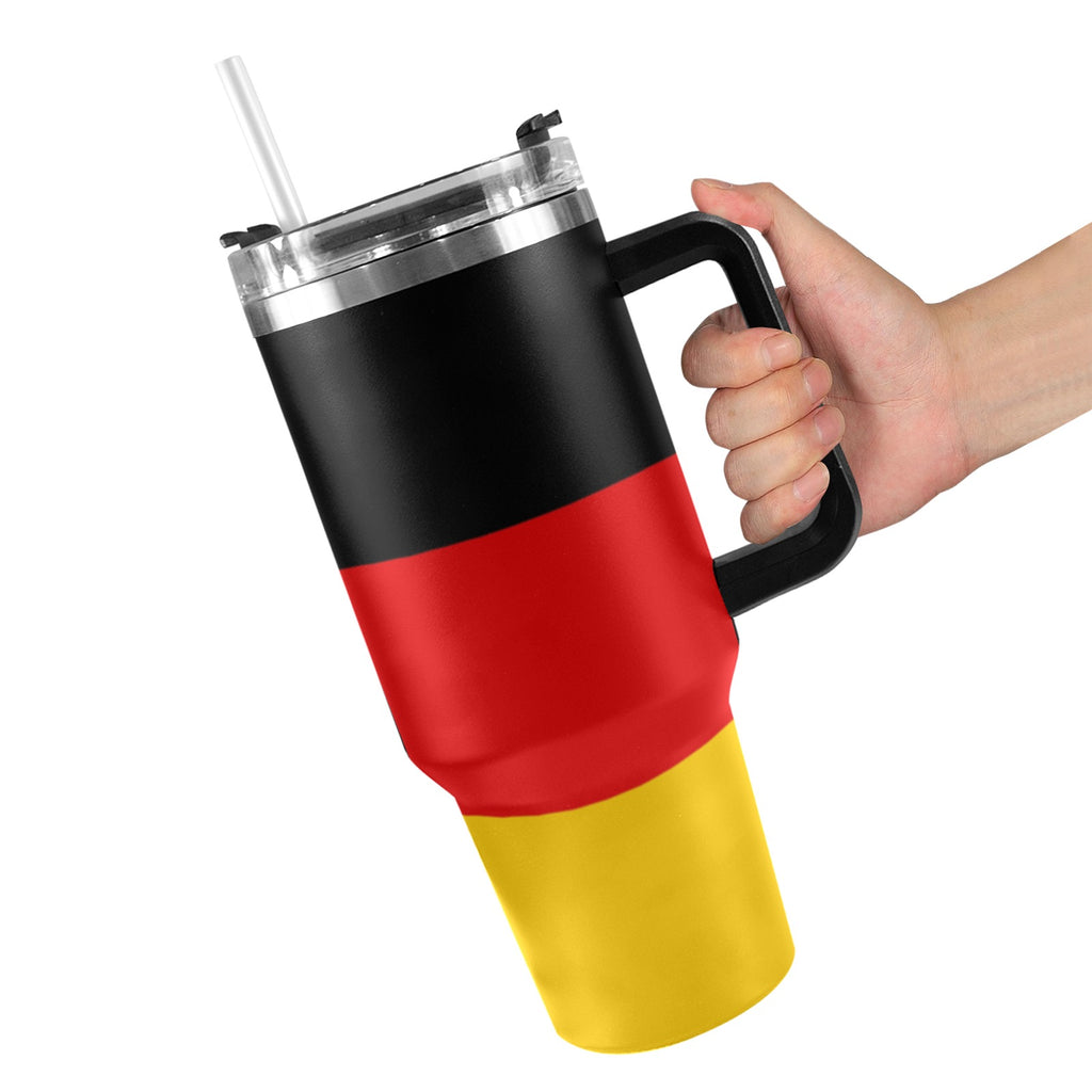 Germany Flag 40oz Tumbler with Black Handle