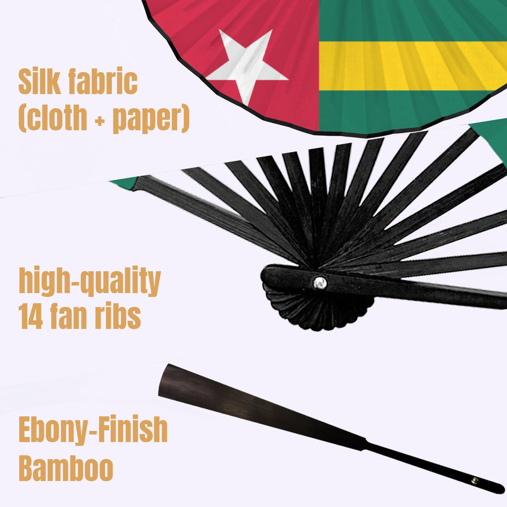 Togo Flag Double-Sided Custom Folding Fan