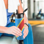 Congo Star Insulated Water Bottle with Straw Lid (18oz)