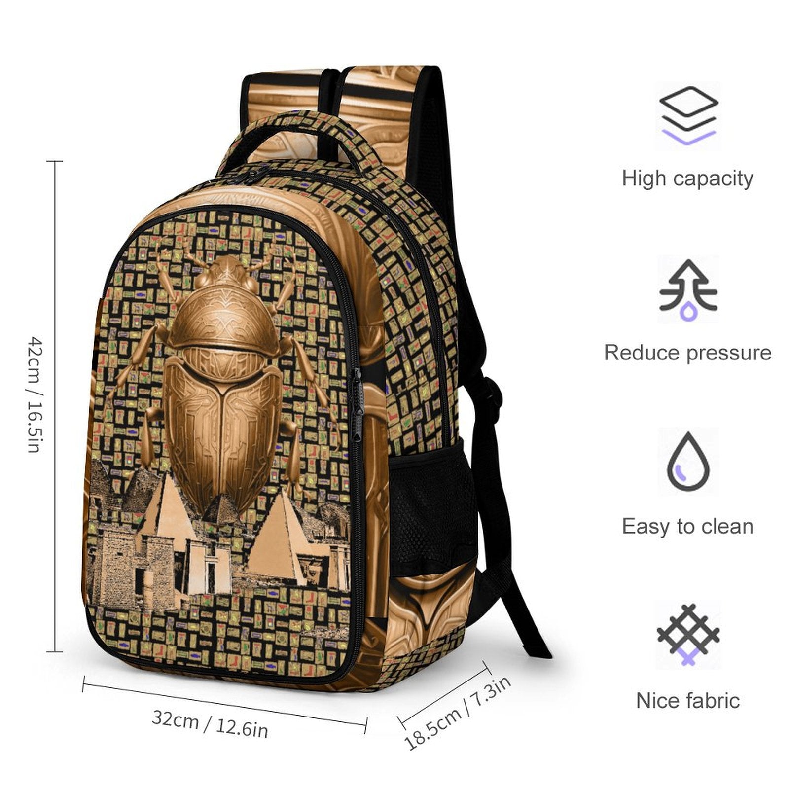 Nubia Scarab Casual Backpack (Black) (6 Colors Available)