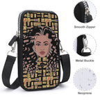 Nubian Girl (Black) Mobile Phone Purse