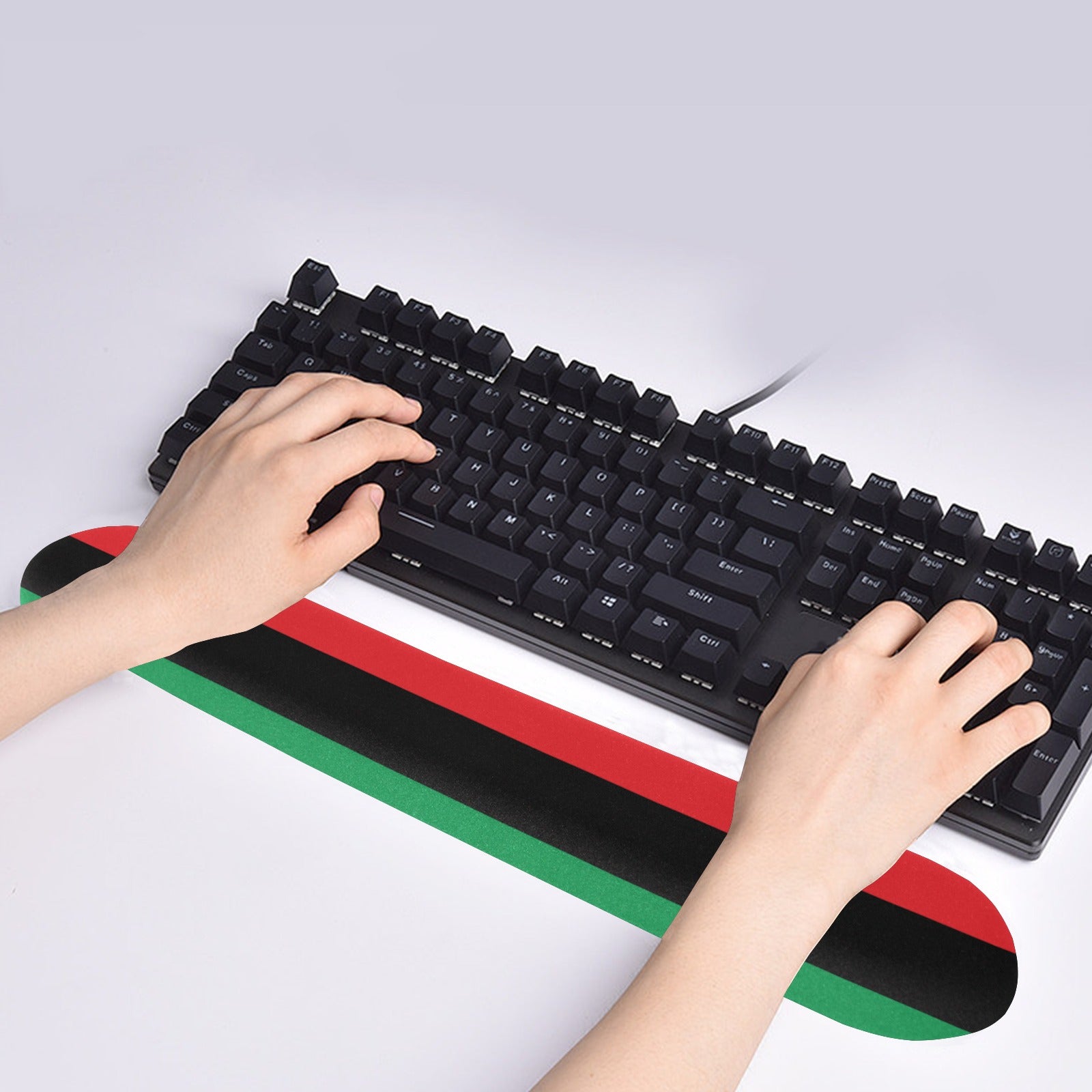 Pan African Flag Keyboard Wrist Rest Pad