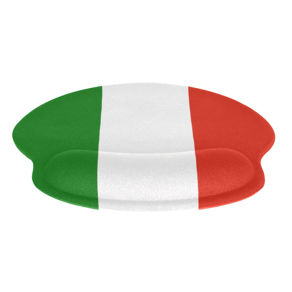 Italy Flag Mouse Pad with Wrist Rest Support