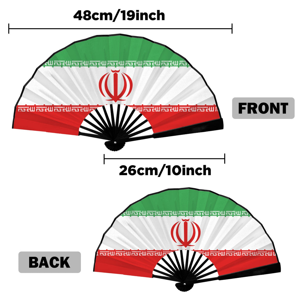 Iran Flag Double-Sided Folding Fan