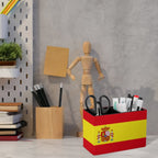 Spain Flag Leather Pen Holder