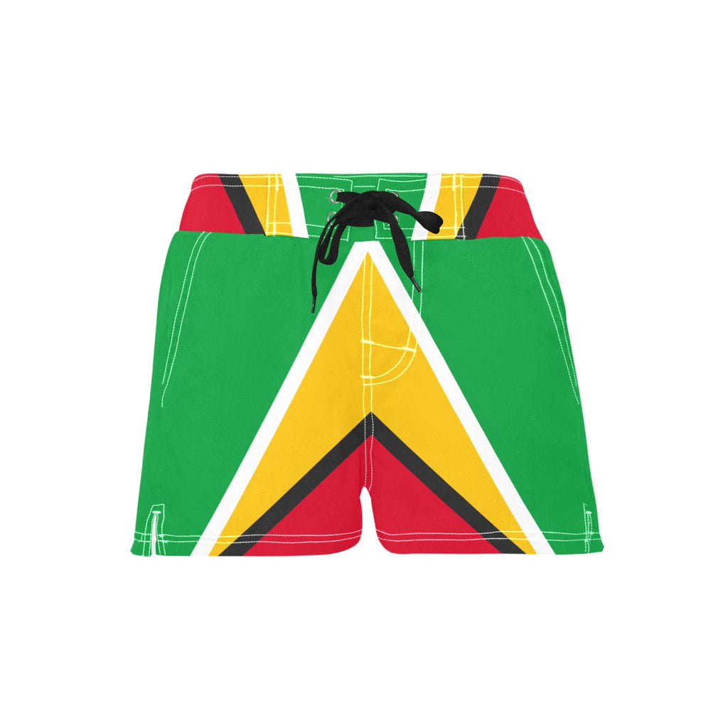 Guyana Flag Women's Casual Board Shorts