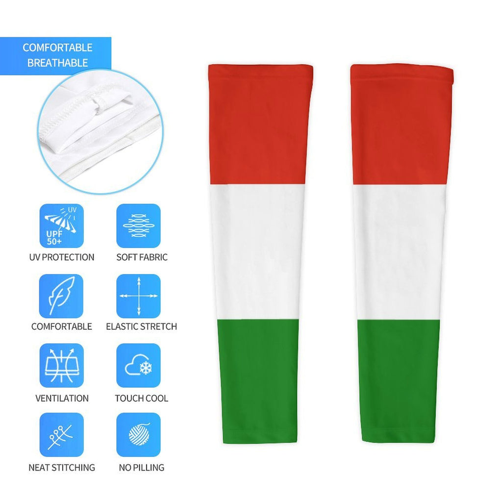 Italy Flag Cooling Compression Arm Sleeves