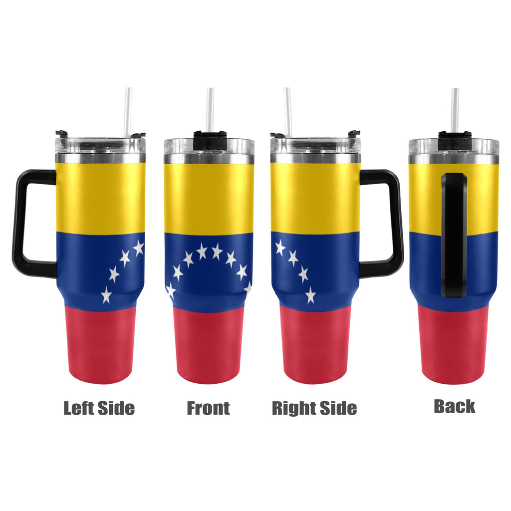Venezuela Flag 40oz Tumbler with Black Handle
